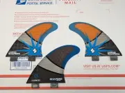 Shapers s3 surfboard Fins fits FCS small thruster 3 tri Fin honeycomb Carbon
