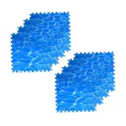 iDeer Life [8PCE] Eva Puzzle Mat, Foam Tiles, Blue Ocean, 1.2cm thick - 60 x 60
