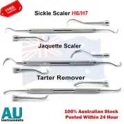 Dental Tarter Calculus Plaque Remover Sickle Scaler & Jaquette Tooth Scrapers X3