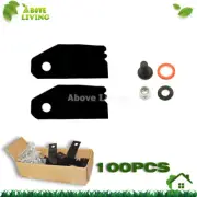 100 X Blades & Bolts Set For Victa Mulch & Catch Models 1998 And After