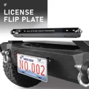 Flip-Up Winch License Number Flip Plate Mount Bracket Holder Stainless Steel AU