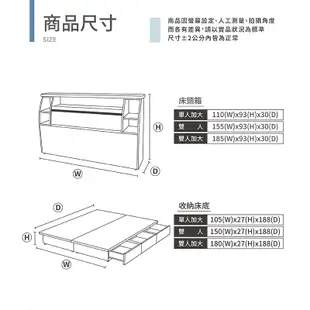 IHouse-尼爾 日式燈光收納房間5件組(床頭+床墊+6抽底+邊櫃+4*7衣櫃)