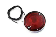 Chrome Turn Signal Front and Rear Red fits Harley Davidson