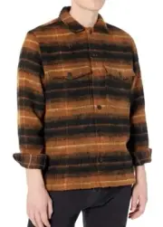 AllSaints Hatch Real Wool Shirt Shacket Plaid Button Down Mens Medium NEW