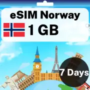 eSIM Norway - 1 GB - 7 Days - Travel eSIM | QR code activation