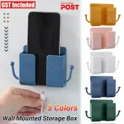 Case TV Wall Mounted Remote Control Phone Storage Box Organizer Plug Holder