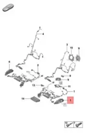 Genuine PORSCHE Taycan Y1A Switch Module For Seat Left 9J1959747CTM0