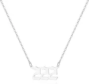 [Tavuala] Angel Number Necklace For Women, 18K Gold Plated 000 111 222 333 444 555 666 777 888 999 Necklace Numerology Jewelry