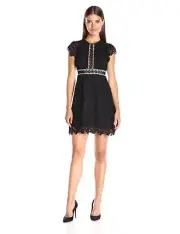 Cynthia Rowley Women's Lace Dress with Ruffles