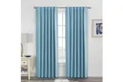 2 Panels Pair Curtains Blockout for Living Room/Bedroom, Rod Pocket/ Back Tab Blackout Window Curtain Drapes, Aqua
