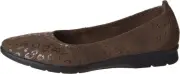 Clarks Women's Jenette Ease Ballet Flat 8.5, Olive Inte