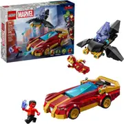 LEGO 76310 Super Heroes Marvel Iron Man Car & Black Panther vs. Red Hulk