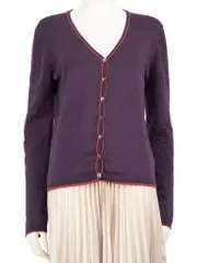 Purple Silk Cardigan