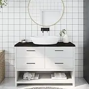 Bathroom Countertop Dark Brown 120x60x4 cm Treated Solid Wood,Worktops 14KG-3156239