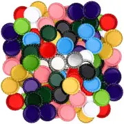 RUTICH 100 PCS Flat Decorative Bottle Cap Craft Bottle Stickers Double Sideds...