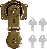 Brass Trunk Lock with Keys Antique Brass Finish Vintage Old Patina Chest Steamer