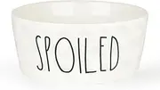 WoofinPets 70OZ Ceramic Dog Bowl - 10'' Extra Large Food Water Dog Bowl, Heavy Duty Non-Slip Dog Dish for Medium and Large Dog, Food Grade Porcelain Pet Feeder Bowl, Microwave & Dishwasher Safe, White