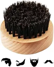 Portable Men Wooden Round Handle Face Hair Mustache Beard Shaving Brush Comb Wood Color Comfortable and Environmentally Nice and Attractive