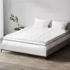Queen Size Mattress Topper Pillowtop Microfibre Filling With Baffle Box Design