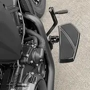 Front Footpegs Rider Floorboards Compatible with Kawasaki Vulcan S 650 Accessories 2015-2025 Anti-Slip Wide Motorcycle Highway Pegs (Black)