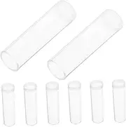 Angoily 8pcs Coin Collection Storage Tubes: Transparent Coin Holders for Quarters - Clear Small Tubes with Lids for Collectors and Displaying Details