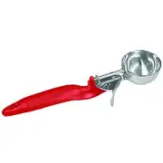 Thunder Group SLDS024L 1-1/3 oz Ergonomic Grip #24 Red Handle Disher