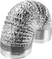 Tofficu High Temperature Resistant Flexible Duct Hose Expandable Aluminum Foil Air Supply Duct for Home Industrial Ventilation Systems Durable Efficient Airflow