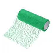 6" x 10 Yards Sheer Glitters Yarn Ribbon Nylon Wave Mesh Ribbon(Green)