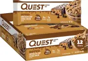 Quest Nutrition Dipped Chocolate Chip Cookie Dough Protein Bars, High Protein...