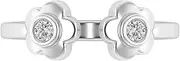 Pretty Jewels Toe Rings 14k White Gold Finish Cubic Zirconia Gemstone Bypass,2 Flower,Stylish Foot,3 Stone,Mid Ring,4 Stone Bezel Set,Charm Heart,Solitaire,Heart, Double Heart,Star,Triple Flower,CZ
