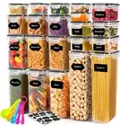46 PC Airtight Food Storage Container Set BPA-Free Easy Lock Lids Kitchen Pantry