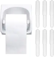Pacify 6 Pack Toilet Paper Spring Rod Plastic Toilet Paper Holder Replacement Rod Insert Tissue Roll Stick Holder for Restroom Bathroom Toilet