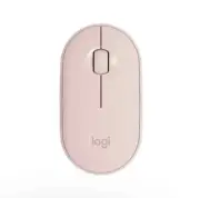 Logitech Pebble M350 Wireless Optical Mouse - Pink - Dual connectivity Mac PC