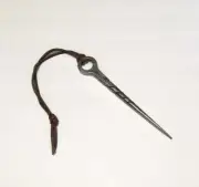 Marlin Spike, ~6", Made to Order, Hand-Forged Paracord Knotting Tool, Leather