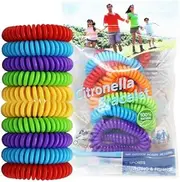 Anti-mosquito Insect Repellent Bracelet with 10 Repellent Bracelets DEET Free Citronella All Natural Pyrethroid Free Insect Repellent Bracelets Waterproof Outdoor Insect Repellent Bracelets Suitable for Adults and Children