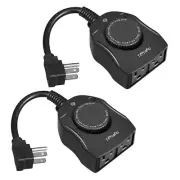 Outdoor Christmas Light Timer, Dusk to Dawn Sensor Countdown, Outdoor Timers ...