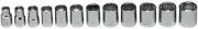 349 - 3/8Inch Drive 12 PCS Set- 12 Point Std. Metric Sockets, 8mm - 19mm