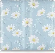 Daisy Baby Blue Premium Leather Car Registration and Insurance Card Holder Truck Accessories for Driver Auto Owners Trailer Motorcycle Boat, Daisy baby blue, 1 size
