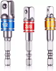 Impact Grade Socket Adapter/Extension Set Turns Power Drill into High Speed