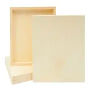 4x Unfinished Wooden Art Canvas Boards Panels for Painting, DIY Craft 11x14"