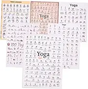 UPKOCH 6Pcs Yoga Poses Canvas Wall Art Decor Fitness Poster for Home Exercise for Living Room Bedroom and Workout Spaces Durable Unique Design for Yoga Enthusiasts