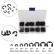 550pcs M1 5 M6 Stainless Steel E Clip Assortment Kit Snap Ring Retaining Set