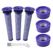6 Pack Vacuum Filter Replacement Kit for Dyson V7, V8 Animal and V8 Absolute ...
