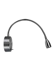 [Oriel Lighting] Flexi 3w Led Switched Flexible Wall Light Brushed Aluminium