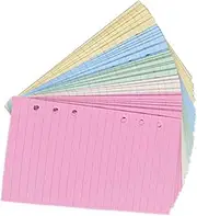 KALLORY 2 Sets Colorful Loose Leaf Refills of Horizontal Pattern Notebook Papers for Easy Writing Journaling Note Taking for Home and Office Organization