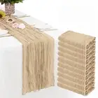 10 Pack Beige Cheesecloth Table Runner Gauze Rustic Sheer 35 x 70 inch Beige ...
