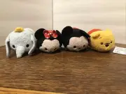 4 DISNEY TSUM TSUM PLUSH MICKEY MOUSE & MINNIE MOUSE & Crew BRAND NEW WITH TAGS