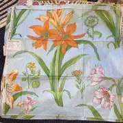 4 Lot Vintage NOS WAVERLY Fabrics Prints Glaze Cotton Amaryllis Romantic Garden