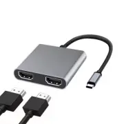 HDMI to Type C cable 2 in 1 Usb-c Hub 4k Dual Hdtv 2 Port HDTV compatible USB H