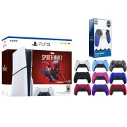 Sony PS5 Slim Disc Spider-Man 2 with Extra Controller and FPS Trigger Kit